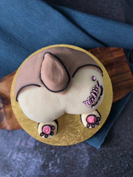 3D Corgi Floofy Butt Cake